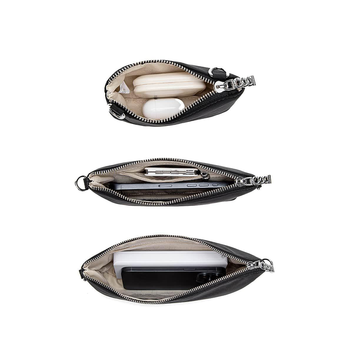 Drea Nylon Pouch Set | Black